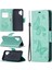 Samsung Galaxy A32 5G/M32 5g Baskı Kelebekleri Cüzdan Stand Flip Deri Telefon Green (Yurt Dışından) 1