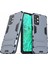 Samsung Galaxy A32 5G/M32 5g-Dark Mavi Için Görünmez Kickstand ile Plastik+Tpu Hibrit Telefon Kılıfı (Yurt Dışından) 1