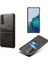 Çift Kart Yuvaları Tasarım Pu Deri Kaplamalı Samsung Galaxy S21 Için Sert Pc Kılıfı Plus 5g-Black (Yurt Dışından) 1