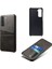 Çift Kart Yuvaları Tasarım Pu Deri Kaplamalı Samsung Galaxy S21 Için Sert Pc Kılıfı Plus 5g-Black (Yurt Dışından) 2
