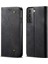 Kot Kumaş Doku Deri Cüzdan Standı Samsung Galaxy S21 Fe-Black (Yurt Dışından) 1