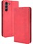 Manyetik Toka Vintage Tarzı Tpu+Deri Telefon Kasası Cüzdan Samsung Galaxy S21 Fe-Red Için (Yurt Dışından) 1