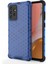 Samsung Galaxy A72 4g/5g Şok Geçirmez Tpu+Pc Hybrid Case-Mavi Için Petek Tasarım Telefon Kabuğu (Yurt Dışından) 1