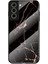 Çekmeye Dayanıklı Mermer Desen Lüks Sert Temperli Cam Arka Kapak Samsung Galaxy S21 Fe-Gold Siyah Mermer Için Telefon Kılıfı (Yurt Dışından) 1
