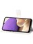 Samsung Galaxy A32 5G/M32 5g Mıknatıs Telek Strap-White ile Baskılı Çiçek Cüzdan Deri Kılıf (Yurt Dışından) 4