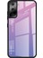 Renk Gradyan Tasarımı Kazanmaya Dayanıklı Temperli Cam Telefon Geri Koruma Samsung Galaxy S21 Fe-Pink/mor Için (Yurt Dışından) 1