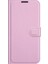 Cüzdan Tasarım Litchi Doku Deri Telefon Kılıfı Samsung Galaxy S21 Fe-Pink Stand ile Foli Flip Kapak (Yurt Dışından) 2