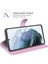 Cüzdan Tasarım Litchi Doku Deri Telefon Kılıfı Samsung Galaxy S21 Fe-Pink Stand ile Foli Flip Kapak (Yurt Dışından) 5