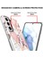 Yumuşak Tpu 2.0mm Imd Iml Elektrokaplama Telefon Kılıfı Kabuk Samsung Galaxy S21 Fe-Pink Mermer/çiçek Için Çiçek Mermer Desenli (Yurt Dışından) 4