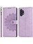 Samsung Galaxy A32 5g 5g R61 Doku Düşük Dikiş Telefon Kılıfı Tasarımı Çift Taraflı Manyetik Toka Deseni Baskılı Pu Deri Kapak Stand-Murple ile (Yurt Dışından) 1