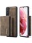 Samsung Galaxy S22 Için 5g Destek Kablosuz Şarj Çıkarılabilir 2-1 Direk Cüzdan Manyetik Telefon Case-Coffee (Yurt Dışından) 1