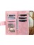 005 Samsung Galaxy Için Stil S21 Fe 5g, Anti-Çizelge Zipper Cep Telefonu Kapak Rhombus Doku Pu Deri Deri Anti-Fall Cüzdan Kılıf Stand Saplama Kartı Tutucu-Pink (Yurt Dışından) 2