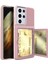 Samsung Galaxy S21 Ultra 5g-Pink Için Kart Tutucu ve Gizli Ayna ile Sert Pc+Tpu Koruyucu Kapak (Yurt Dışından) 1