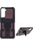 Samsung Galaxy S21 Plus 5g-Coffee Için Kickstand+Dahili Manyetik Metal Sayfası ile Plastik+Tpu+Metal Hibrit Koruyucu Kılıf (Yurt Dışından) 1