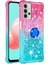 Samsung Galaxy A32 5G/M32 5g-Pink/bebek Mavisi Için Ring Kickstand Tpu Kabuğu ile Şok Geçirmez Gradyan ve (Yurt Dışından) 3