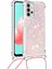 Glitter Pulins Quicksand Tasarım Tpu Telefon Kabuk Kılıfı Samsung Galaxy A32 5G/M32 5g-Pınk Için Ayarlanabilir Omuz Kayışı (Yurt Dışından) 1