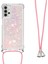 Glitter Pulins Quicksand Tasarım Tpu Telefon Kabuk Kılıfı Samsung Galaxy A32 5G/M32 5g-Pınk Için Ayarlanabilir Omuz Kayışı (Yurt Dışından) 2