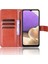 Çılgın At Deri Deri Telefon Cüzdan Stand Kapak Kabuğu Samsung Galaxy A32 5G/M32 5g-Brown (Yurt Dışından) 4
