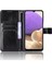 Çılgın At Deri Deri Telefon Cüzdan Stand Kapak Kabuğu Samsung Galaxy A32 5G/M32 5g-Black (Yurt Dışından) 4