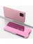 Samsung Galaxy A22 5g (Ab Versiyonu) Için Pc Iç Folio Flip Kaplama Stand Kılıfı ile Ayna Yüzey Deri- (Yurt Dışından) 5