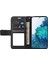 Gq.utrobe Cüzdan Stand Tasarım Deri Kapak Samsung Galaxy S21 Için Metal Dikdörtgen Dekor Plus 5g-Black (Yurt Dışından) 5