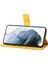 Samsung Galaxy S21 Fe-Sarı Için Kayış ile Baskılı Çiçek Mıknatıs Telek Cüzdan Deri Koruyucu Kılıf (Yurt Dışından) 4