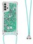 Glitter Pulins Quicksand Tasarım Tpu Telefon Kabuğu Kılıfı Samsung Galaxy A32 5G/M32 5g-Green Için Ayarlanabilir Omuz Askısı ile (Yurt Dışından) 2