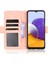 Samsung Galaxy A22 5g (Ab Versiyonu) Stand ile Deri Telefon Kılıfı Ayrılmış Kart Cep Pembe (Yurt Dışından) 5