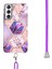 Yumuşak Esnek Tpu Ekleme Mermer Stili (2.0mm) Samsung Galaxy S21 Fe-Pink/mor Için Kirklalı Imd Elektrokaplama Koruyucu Kılıf (Yurt Dışından) 3