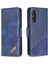 BF04 Ekleme Timsah Doku Deri Telefon Kabuğu Samsung Galaxy S21 FE/S21 Lite-Blue Için (Yurt Dışından) 2