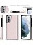 Tpu+Pu Deri Hibrit Kasa Dikişli Eşkenar Dörtgen Şok Geçirmez Kapak Kabuğu Samsung Galaxy S21+5G-PEMBE (Yurt Dışından) 5