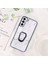 Şık Dokulu Desen Kickstand Tasarım Pu Deri Kaplamalı Tpu+Pc Hibrit Kılıf Kapağı Samsung Galaxy S22 5g-Karable Desen (Yurt Dışından) 5