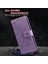 Samsung Galaxy S21 Fe-Purple Için Pu Deri Izin Çiçekler Desen Cüzdan Telefon Kılıfı (Yurt Dışından) 5