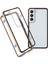 Samsung Galaxy S22+5G 360 Derece Her Şey Dahil Koruma Metal Tamponu+Çift Taraflı Temperli Cam Şok Geçirmez Telefon Kapağı Manyetik Kapatma-Altın (Yurt Dışından) 1