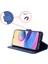 Samsung Galaxy A32 5G/M32 5g Için Elmas Doku Kılıfı, Pu Deri Cüzdan Stili Şok Geçirmez Flip Telefon Stand Kapağı Kullanışlı Kayış Mavisi (Yurt Dışından) 2