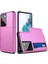 Samsung Galaxy S21 Ultra 5g-Pink Için Çekme Koşullu Slayt Kartı Tutucu Pc+Tpu Hibrid Geri Akıllı Telefon Kılıfı (Yurt Dışından) 1