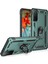 Samsung Galaxy S21 Fe-Dark Green Için Finger Ring Kickstand ile Fall Anti-Fone Hibrid Pc+Tpu+Metal Kılıf Kapağı (Yurt Dışından) 1