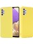 Samsung Galaxy A32 4g-Sarı Için Kayışlı Iyi Korumalı Düz Renkli Sıvı Silikon Telefon Koruyucu Kabuk (Yurt Dışından) 3