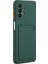 Samsung Galaxy A52 4G/5G/A52S 5g-Dark Green Için Kart Tutucu Kapağı ile Iyi Korumalı Yumuşak Tpu Telefon Kılıfı (Yurt Dışından) 4