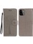 Baykuş Ağacı Deseni Deri Deri Cüzdan Stand Stand Samsung Galaxy A22 5g (Ab Versiyonu) -Grey (Yurt Dışından) 1