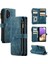 Samsung Galaxy A32 5G/M32 5g Için Tam Koruma Destekleme Standı Tasarım Pu Deri Telefon Kılıfı Zipper Cep Cüzdan Telefon Kapak Mavi (Yurt Dışından) 1