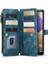 Samsung Galaxy A32 5G/M32 5g Için Tam Koruma Destekleme Standı Tasarım Pu Deri Telefon Kılıfı Zipper Cep Cüzdan Telefon Kapak Mavi (Yurt Dışından) 2