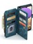 Samsung Galaxy A32 5G/M32 5g Için Tam Koruma Destekleme Standı Tasarım Pu Deri Telefon Kılıfı Zipper Cep Cüzdan Telefon Kapak Mavi (Yurt Dışından) 3