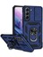 Samsung Galaxy S22+5G Slayt Kamera Koruyucusu Pc+Tpu Hibrid Kılıf Yüzüğü Kickstand Telefon Kapak-Blue (Yurt Dışından) 1