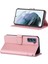 Samsung Galaxy S21 Fe-Pink Için Stand ile Kısa Deri Telefon Kapağı Cüzdan Kılıfı (Yurt Dışından) 3
