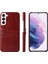 Samsung Galaxy S22+5G Çift Kart Yuvaları Telefon Kılıfı Yağ Balmumu Pu Deri Kaplamalı Sert Pc Koruyucu Kapak Kahverengi (Yurt Dışından) 1