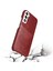 Samsung Galaxy S22+5G Çift Kart Yuvaları Telefon Kılıfı Yağ Balmumu Pu Deri Kaplamalı Sert Pc Koruyucu Kapak Kahverengi (Yurt Dışından) 4