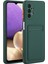 Samsung Galaxy A32 5G/M32 5g-Dark Green Için Kart Sahibi Kapağı ile Iyi Korumalı Esnek Tpu Telefon Kılıfı (Yurt Dışından) 1