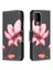 Samsung Galaxy A52 4G/5G/A52S 5g-Kırmızı Çiçekler Için Cüzdan Standı Tasarım Deseni Folyo Folyo Flip Deri Telefon Kabuğu (Yurt Dışından) 4