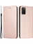 Karbon Fiber Doku Kullanışlı Kayış Manyetik Kapatma Pu Deri Telefon Kılıfı Samsung Galaxy A02S (164.2X75.9X9.1MM) Standı ile -Rose Altın (Yurt Dışından) 1